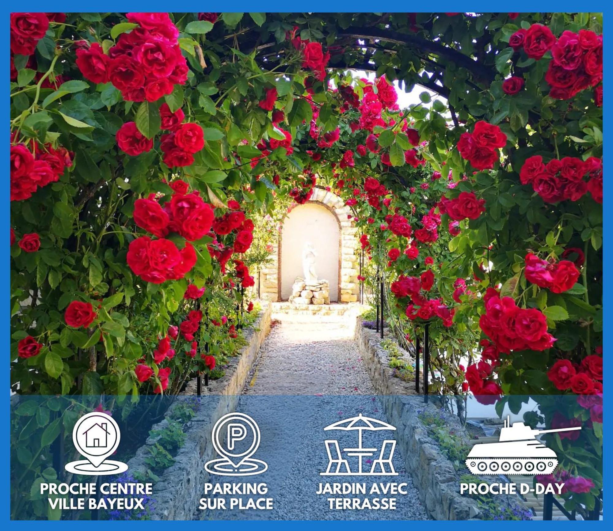 Maison Bayeux: Charming Garden Retreat Near City Centre Exterior photo